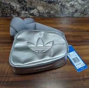 NWT Adidas Silver Crossbody Mini Airliner Logo Bag